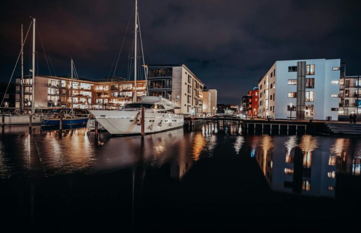 The Odense Harbour at Night